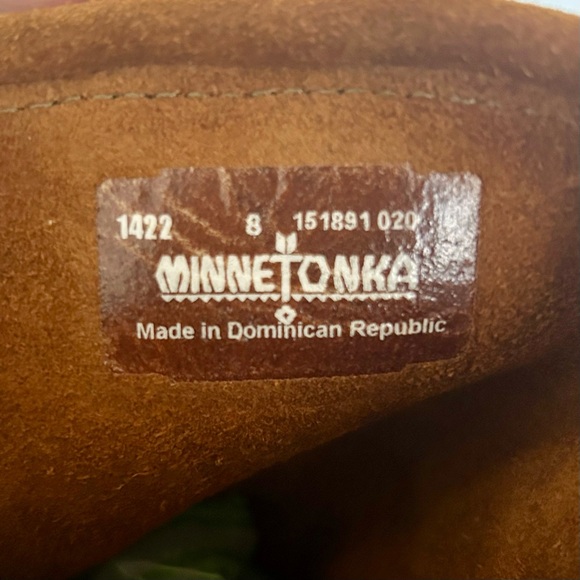 Minnetonka Suede Moccasins Lace-Up Fringe Knee High Boots Women’s size 8 - Picture 12 of 13